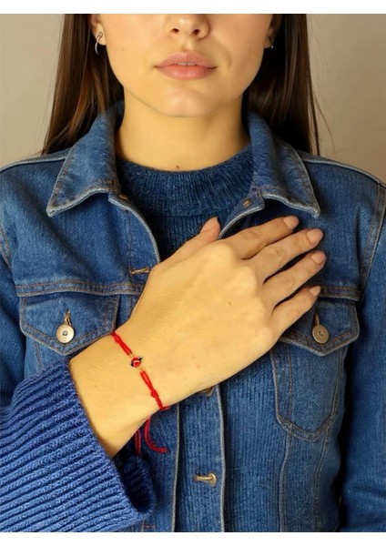 14 Ayar Altın Uğur Böceği İpli Bileklik
