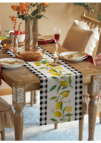 Yeşil Sarı Beyaz Ekose Desenli Bahar ve Yaz Temalı Dekoratif 4lü Kırlent Seti fırsatları