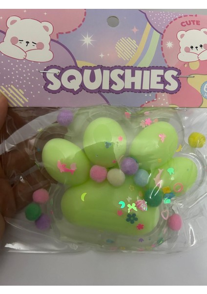 1 Adet Işıklı Kedi Patisi Squishy Oyuncağı Sukuşi (Büyük Boy) fiyatları