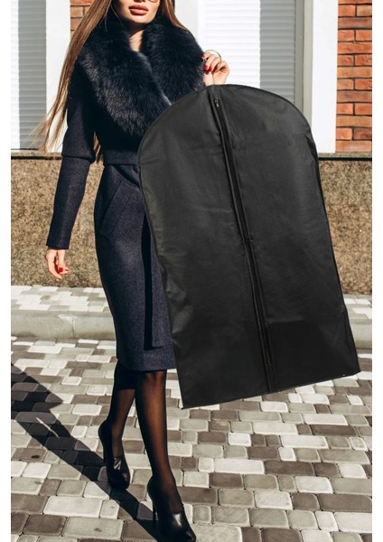 10 Adet Takım Elbise Kılıfı Hurcu Dolap Düzenleyici Gamboç 60X100 cm Siyah fiyatları