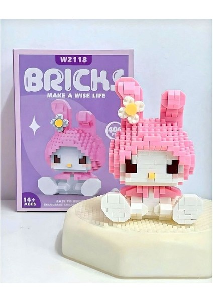 Hello Kitty My Melody Yapboz Puzzle Hobi Baskısız Kutuda Yapım Klavuzlu