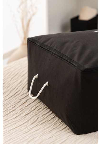 Yüksek Konforlu Mega Boy Baza Altı Yastık Yorgan Kazak Hurcu 74X46X22 Siyah modelleri