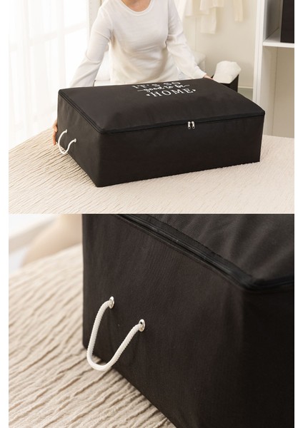 Yüksek Konforlu Mega Boy Baza Altı Yastık Yorgan Kazak Hurcu 74X46X22 Siyah fırsatları