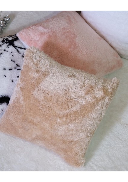 Yumuşak Peluş Kırlent Kılıfı, Fermuarlı, Krepe Kumaş, Şık ve Konforlu Tasarım