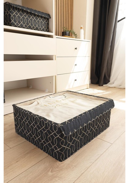 Şık Pvc Kapaklı Baza Kutusu, Siyah, Dayanıklı ve Zarif Tasarım