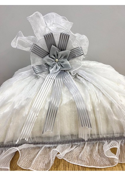 Güllü Saten Bohça, Süslü Nişan ve Söz Çeyizlik 50X40, Şık ve Zarif Tasarım fiyatları