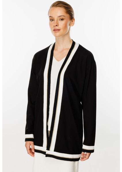 Ribanalı Örme Hırka-Siyah modelleri