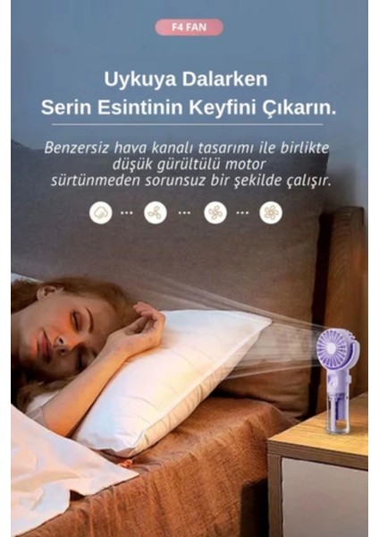 Soğutucu Sessiz Taşınabilir Mini Fan USB Şarjlı Pervaneli Soğutucu Küçük El Vantilatörü