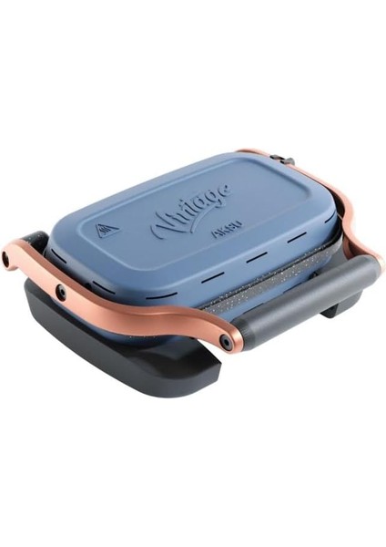 Vintage Waffle Makinesi Double Mavi T62W