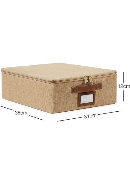 Küçük Boy Jüt Baza Altı Valiz Düzenleyici Kutusu 31X38X12 fiyatları
