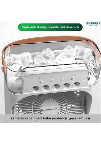 Taşınabilir Hava Soğutucu Vantilatör - Sessiz, Su Hazneli, Masaüstü Klima Fanı Masaüstü