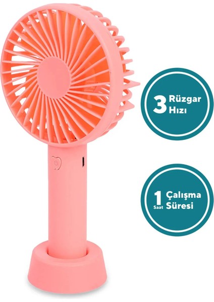 Kademeli Cep Boyu Sessiz Taşınabilir Mini Fan Küçük El Vantilatörü USB Şarjlı
