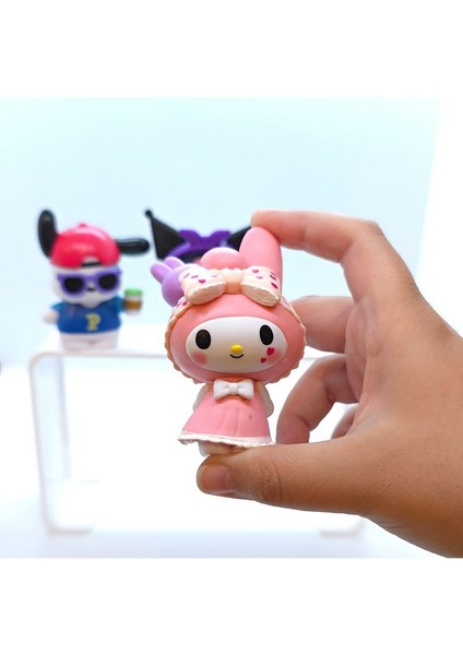 Kuromi, My Melody ve Pochacco 3'lü Figür Seti - Koleksiyonluk Oyuncak Karakter Masa Süsü Hediye