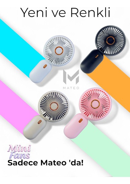 Teknotrust Mateo USB Şarjlı Mini Fan | Sessiz Vantilatör