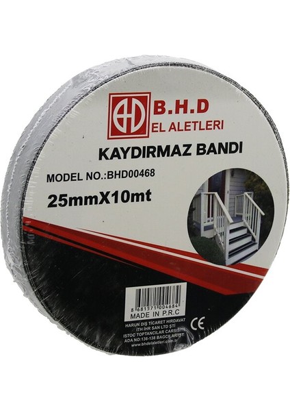 25MM x 10MT Kaydırmaz Siyah Bant (4741)