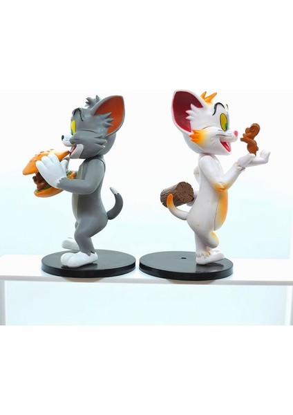 Tom ve Jerry Koleksiyonluk Figür Seti - Eğlenceli Tasarımlı 2'li Dekoratif Figür