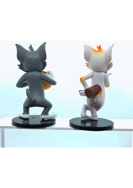 Tom ve Jerry Koleksiyonluk Figür Seti - Eğlenceli Tasarımlı 2'li Dekoratif Figür