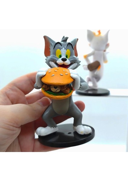 Tom ve Jerry Koleksiyonluk Figür Seti - Eğlenceli Tasarımlı 2'li Dekoratif Figür