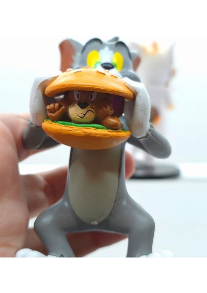 Tom ve Jerry Koleksiyonluk Figür Seti - Eğlenceli Tasarımlı 2'li Dekoratif Figür