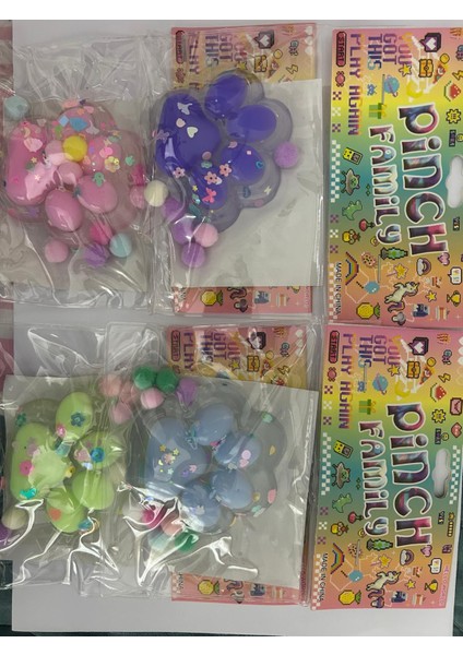 1 Adet Işıklı Kedi Patisi Squishy Oyuncağı Sukuşi (7,5x6,5cm) modelleri