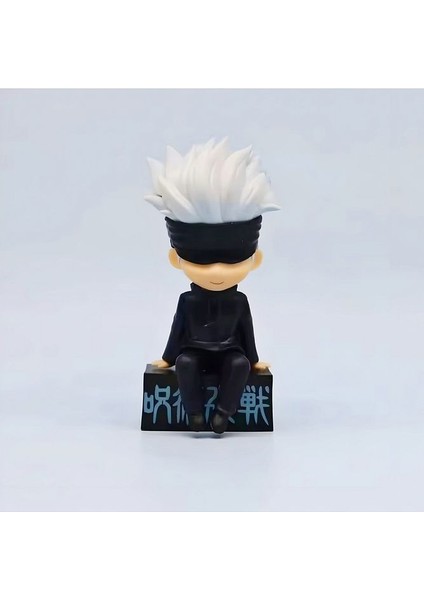 Jujutsu Kaisen Gojo Satoru Figür 11 cm Göz Bantlı Oturan Model Anime Koleksiyon Ürünü