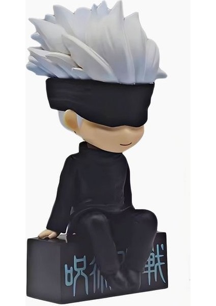 Jujutsu Kaisen Gojo Satoru Figür 11 cm Göz Bantlı Oturan Model Anime Koleksiyon Ürünü
