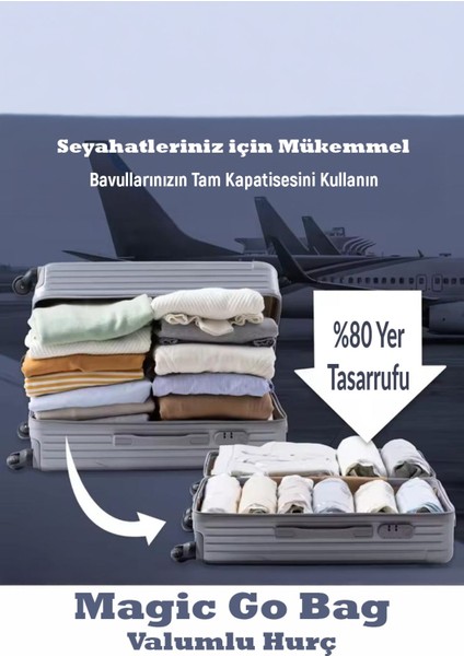 4'lü Xlarge Vakumlu Yorgan, Yastık, Battaniye, Giyim Seti Kırmızı indirimleri
