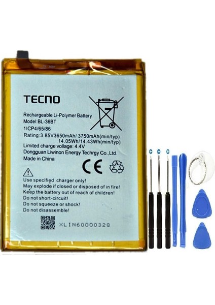 Tecno Camon Ca6 Pil Batarya BL-36BT+TAMIR Seti
