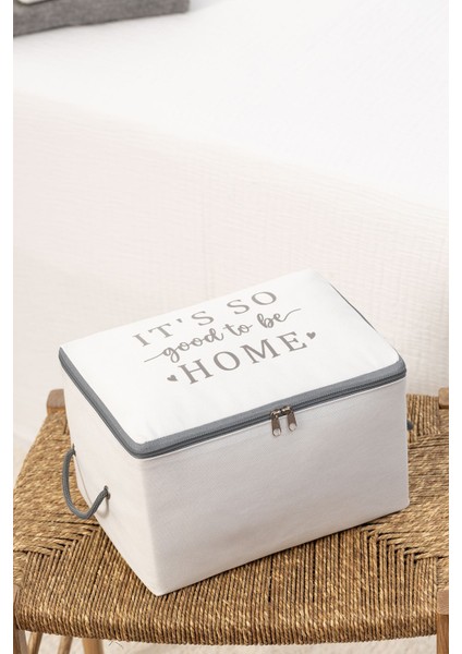 Beyaz Gri Baskılı 2'li Küçük Boy Baza Altı Çorap Valiz Düzenleyici Bohça Hurç fırsatları