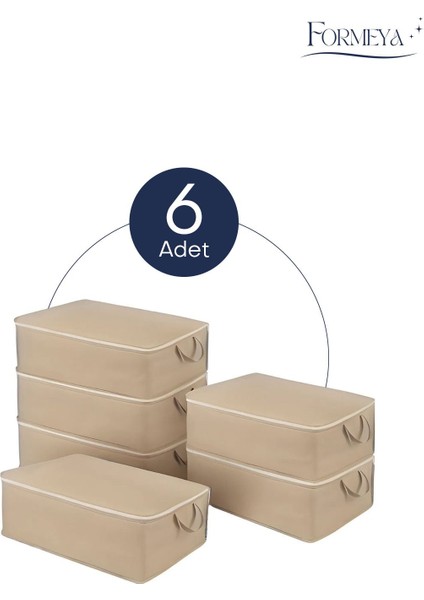 6 Adet Kahverengi Yatak Baza Altı Çok Amaçlı Hurç 64X45X22 cm fiyatları