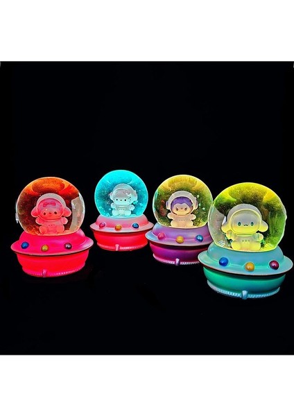 Hello Kitty, My Melody, Kuromi ve Cinnamoroll Işıklı Kar Küresi - Rastgele Model Gönderim