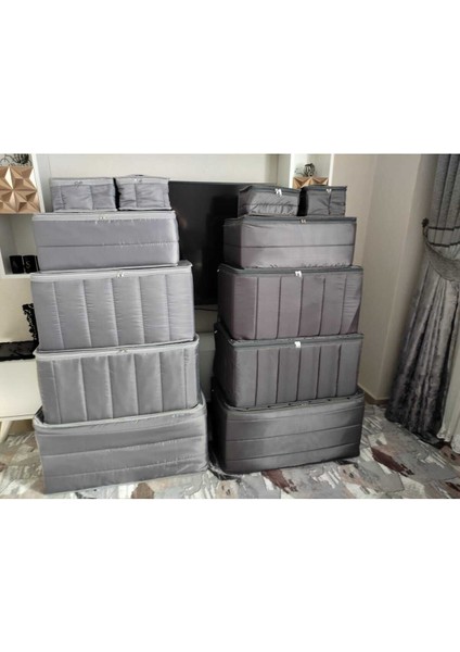 Şık Füme Renk 6'lı Hurç Seti, Eşyalarınıza Estetik ve Organize Çözüm