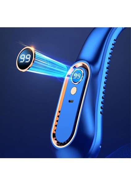 LED Göstergeli Boyun Fanı Şarjlı Taşınabilir Serinletici Vantilatör