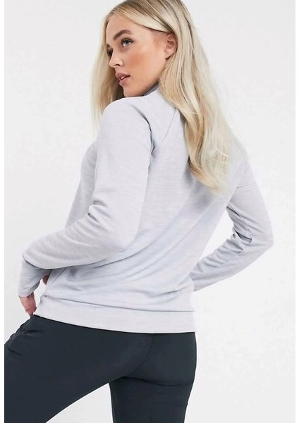 1/4-Zip Running Top Kadın Sweatshirt CU3267-077-GRI fiyatları