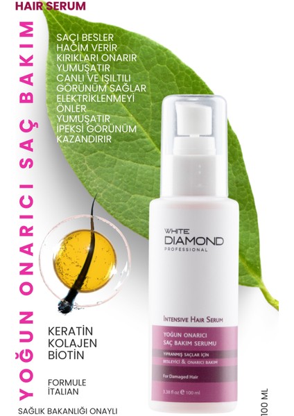 Boyalı Hassas Işlem Görmüş Saçlar Için Yoğun Onarıcı Saç Bakım Serum 100 ml
