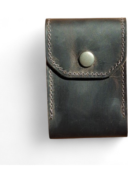 10 Kartlık Bölmeli Akordiyon Kredi Kartlık Gri Hakiki Deri Mini Boyut Kartvizitlik fiyatları