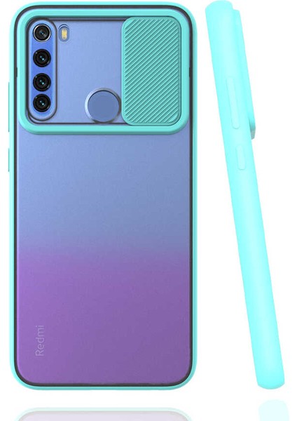 Xiaomi Redmi Note 8 Kılıf Kamera Korumalı Sürgülü Renkli Sert Esnek Silikon Lensi Kapak