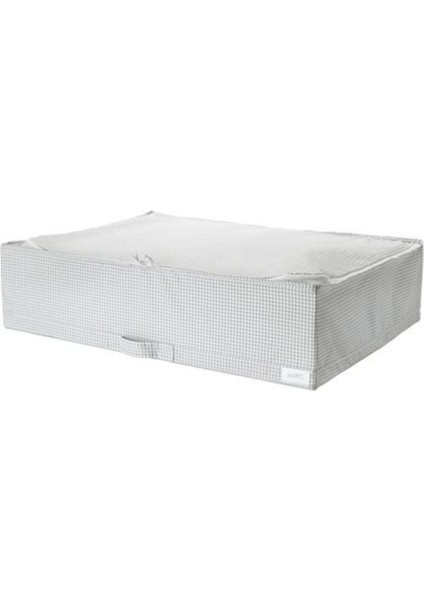 Fermuarlı Kutu-Hurç Düzenleme Kutusu, 71X51X18 Cm, Gri-Beyaz