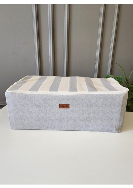 Grili Yıkanabilir Kumaş Baza Altı Hurç 60X40X20, Şık ve Pratik Depolama Çözümü