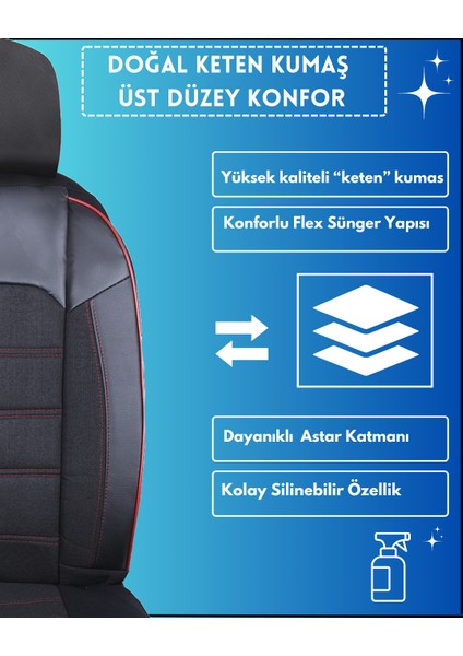 Ran Serisi Fiat / Tofaş Tempra Tam Set Oto Koltuk Kılıfı