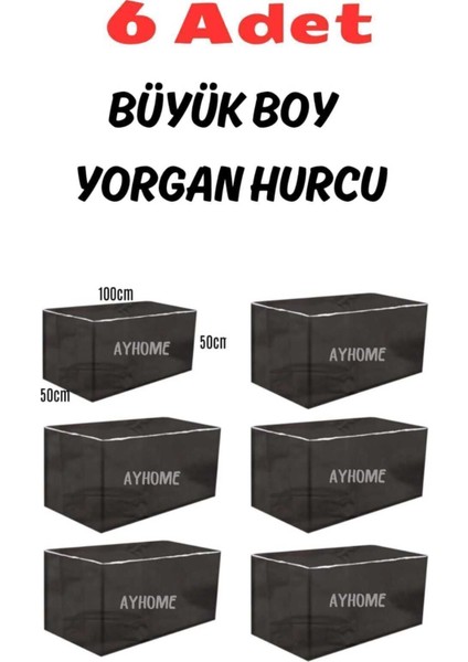 Büyük Boy Yorgan ve Yatak Döşek, Çok Amaçlı Baza Altı Düzenleyici Hurç 100X50 cm