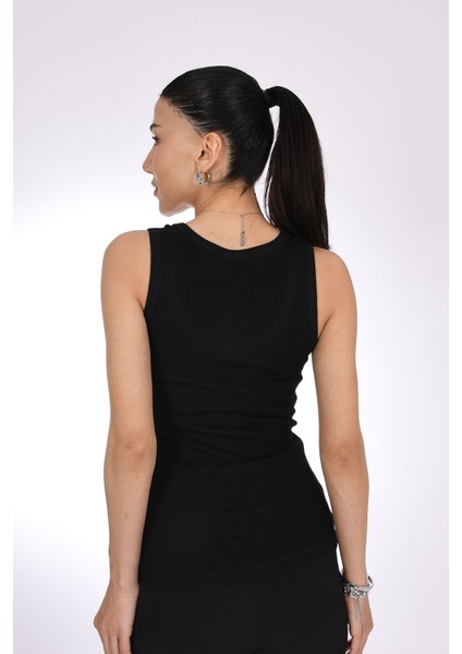Siyah Taş Baskı Detaylı Ribana Kadın Bluz - Pia Velle - Elegance In Black fırsatları