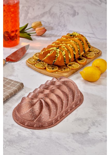 Granit Döküm Baton Kek Kalıbı Rose Gold