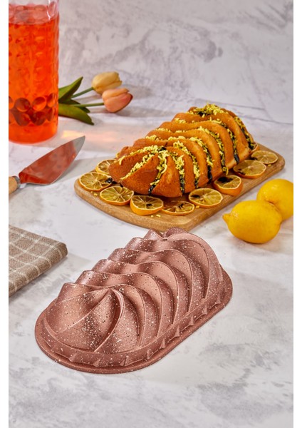Granit Döküm Baton Kek Kalıbı Rose Gold