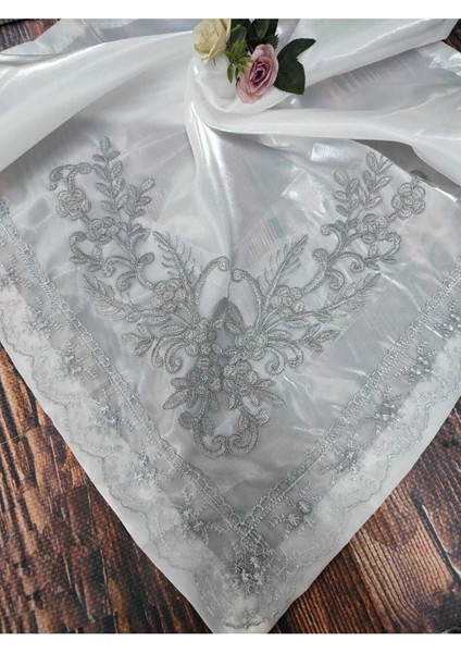 Şık Fransız Güpürlü Işlemeli Saten Lüks Bohça Seti fiyatları