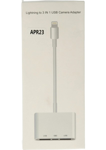 APR23 Iphone Otg 3in1 - Beyaz Drstr modelleri
