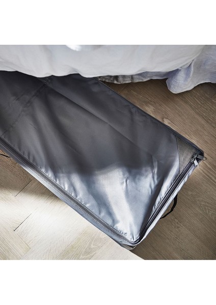 Fermuarlı Saklama Kutusu 90X30X15 cm Yatak Altı Çarşaf Yastık Hurç Koyu Gri modelleri