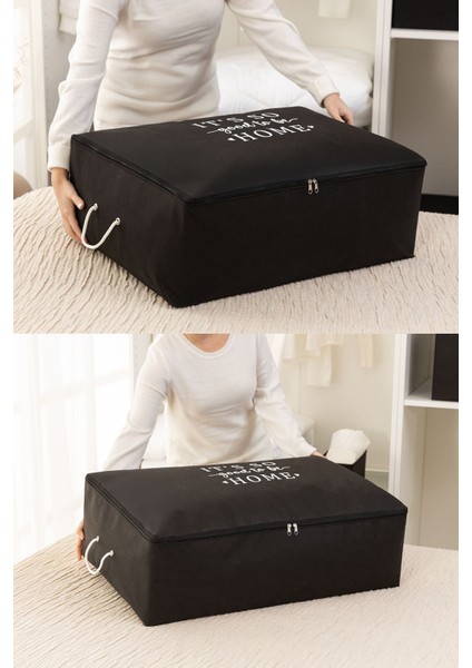 4'lü Baza Altı Yastık Yorgan Kazak Hurcu, Siyah, Konforlu ve Şık Takım indirimleri