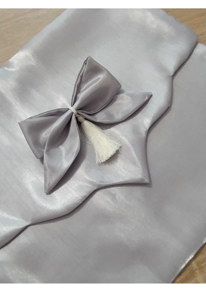 Şık Gri Çeyiz Seti, Düğün, Nişan ve Söz Için Zarif Bağlama ve Bohça Alternatifi