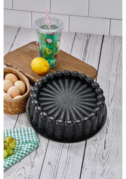 2li Granit Döküm Kek ve Tart Kalıbı 26CM Siyah Dilimli Turta Kalıbı Kek Kalıbı modelleri